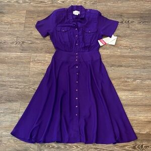 Elegant Purple Midi Dress